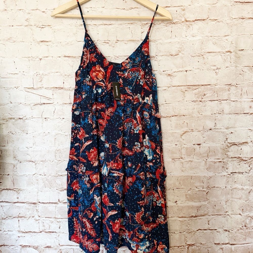 Express floral sleeveless shift dress